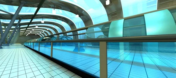 Estación de metro futurista — Foto de Stock